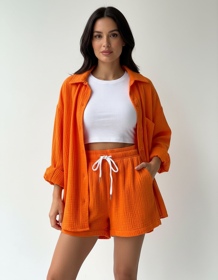 Sienna | Women's Lightweight Lounge Set with Relaxed Shorts