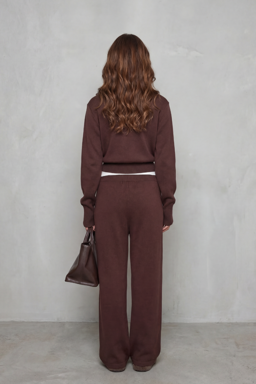 Seraluna Zip-Up Knit Lounge Set | Women's Wide-Leg Two-Piece