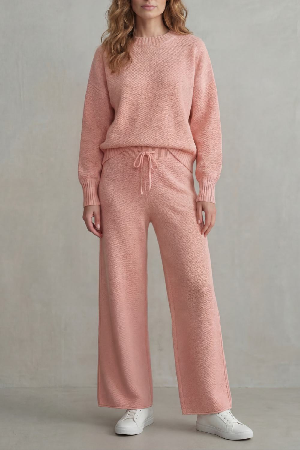 Seria Textured Knit Lounge Set | Women's Wide-Leg Two-Piece
