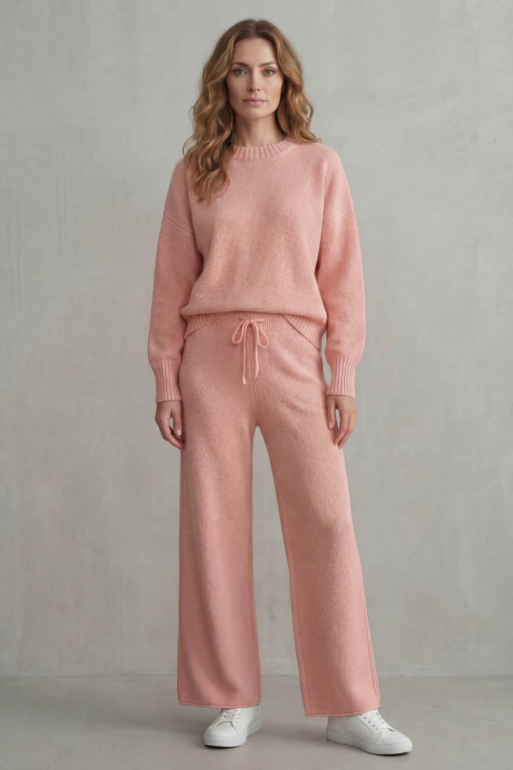 Seria Textured Knit Lounge Set | Women's Wide-Leg Two-Piece