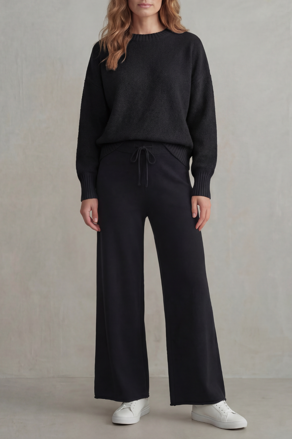 Seria Textured Knit Lounge Set | Women's Wide-Leg Two-Piece