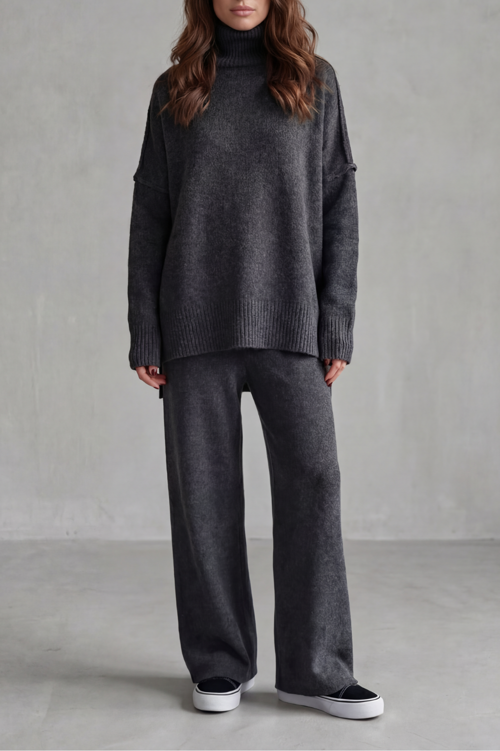Valdessa Turtleneck Knit Lounge Set | Women's Wide-Leg Set