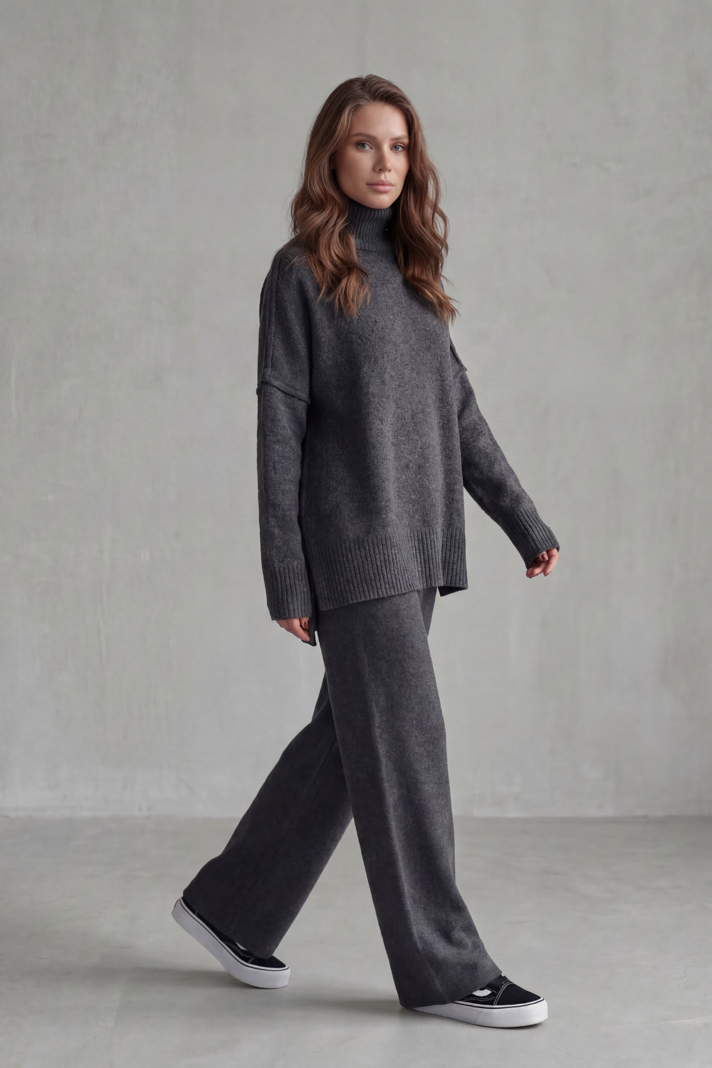 Valdessa Turtleneck Knit Lounge Set | Women's Wide-Leg Set