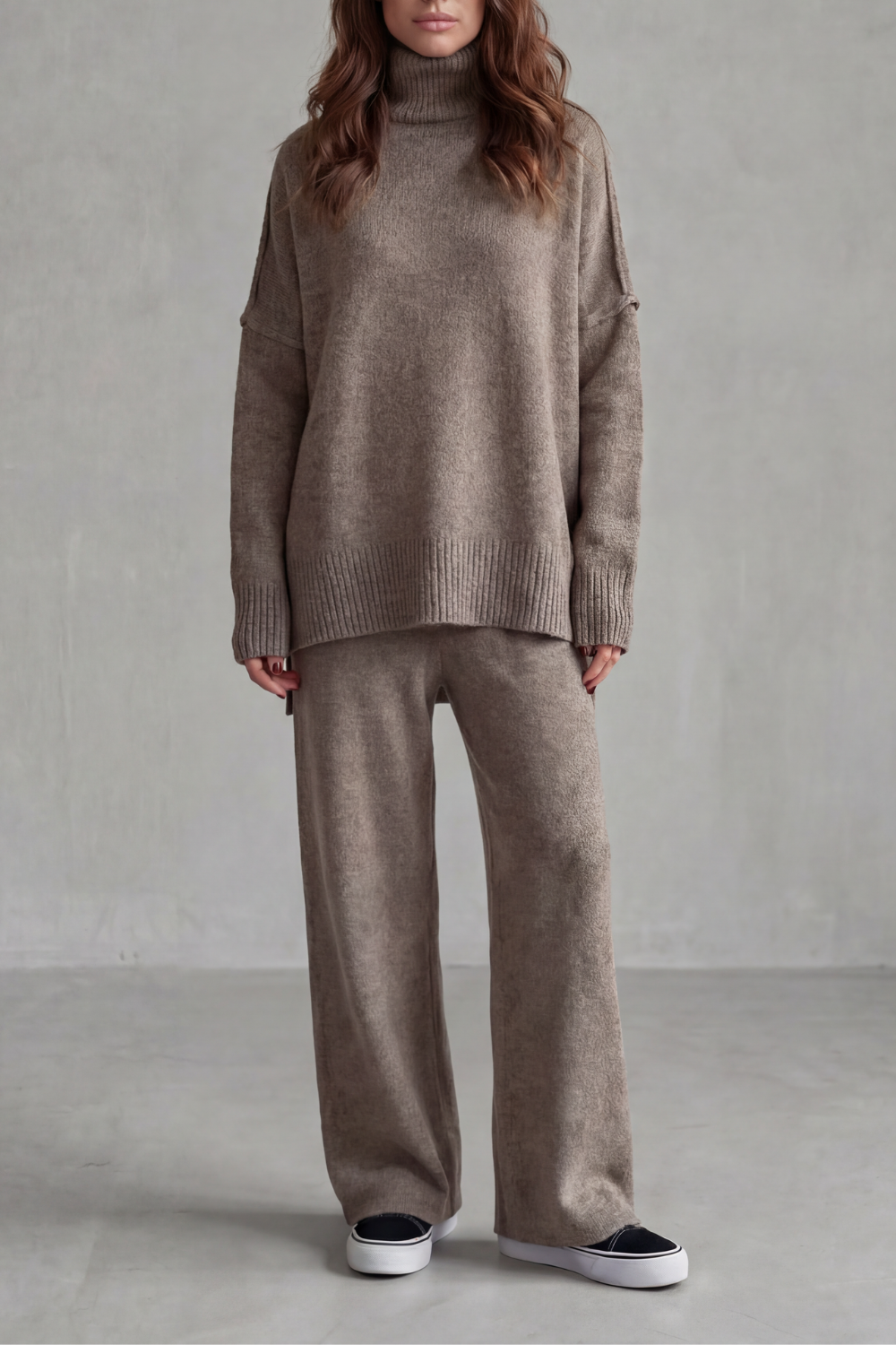 Valdessa Turtleneck Knit Lounge Set | Women's Wide-Leg Set