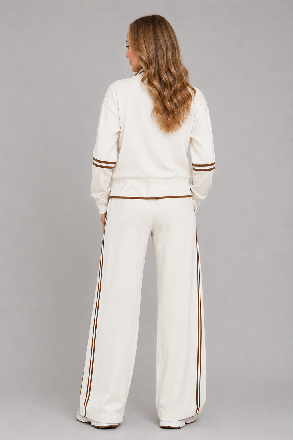 Blythe Half-Zip Wide-Leg Tracksuit | Women's Lounge Co-Ord