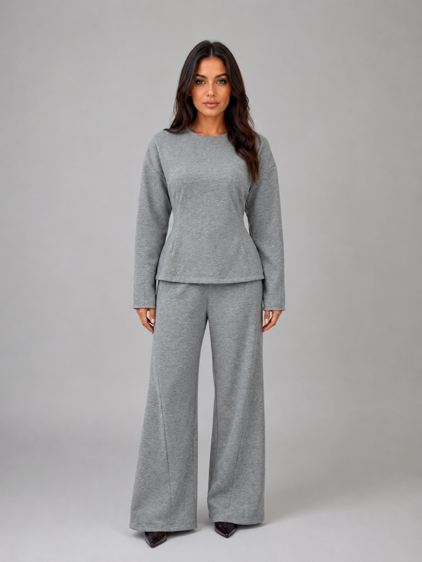 Tabitha Fitted Top & Wide-Leg Lounge Set | Women's Two-Piece
