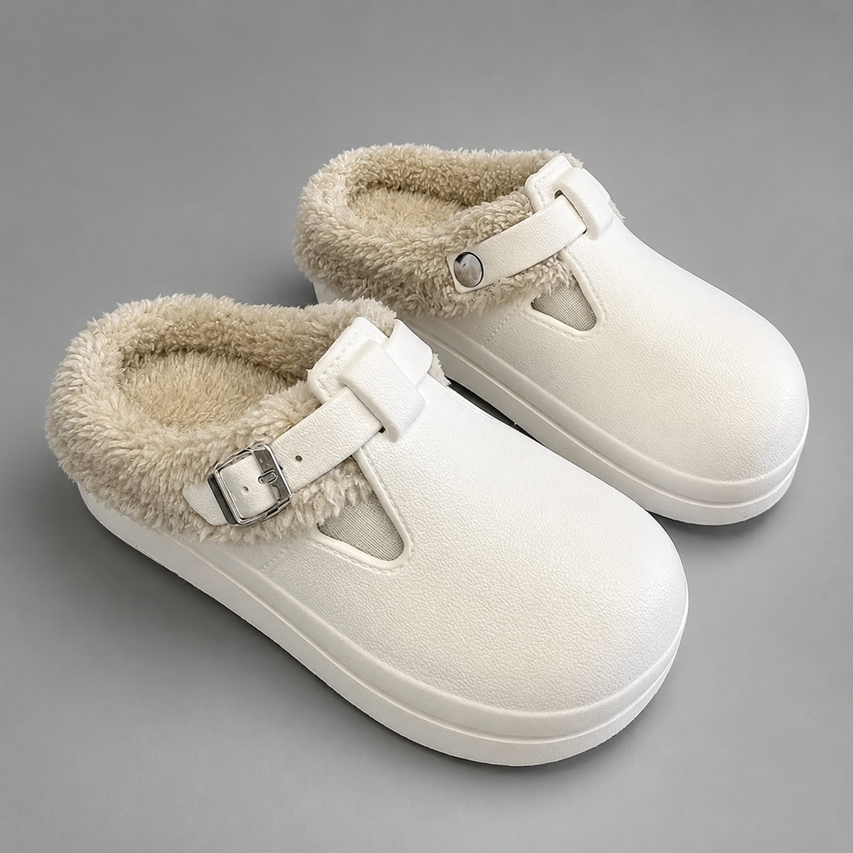 Ivy Fur-Lined Mule Slipper | Women's Non-Slip House Slide