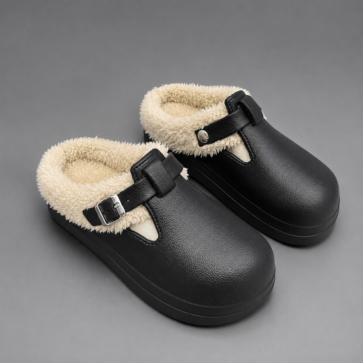 Ivy Fur-Lined Mule Slipper | Women's Non-Slip House Slide