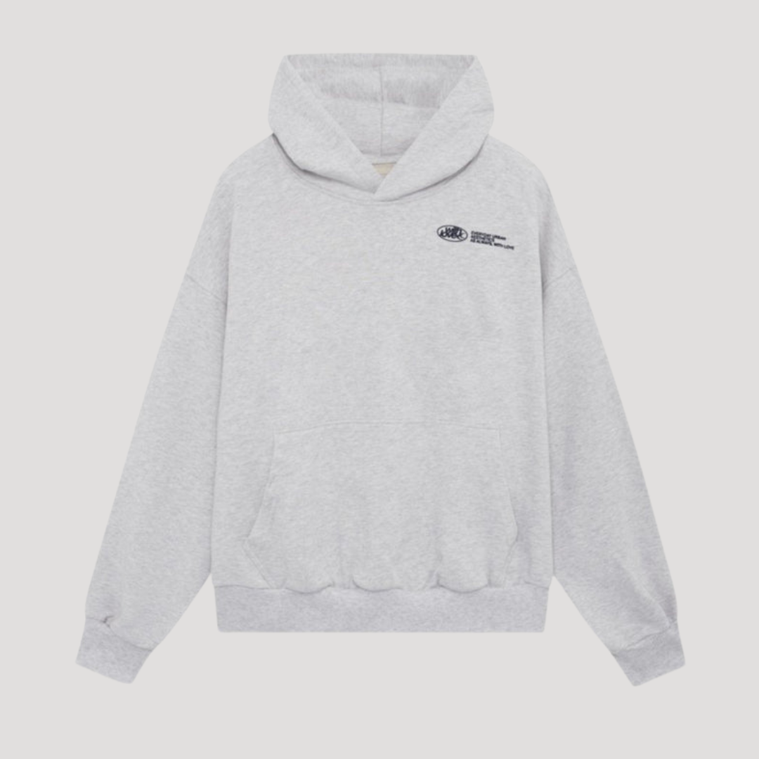 Women's Oversized Hoodie with Graphic Print and Kangaroo Pocket
