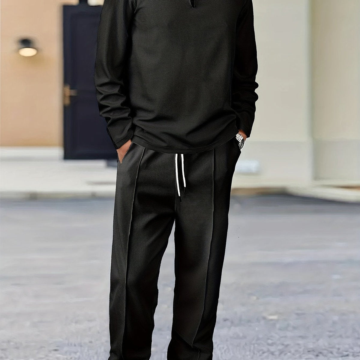 Xavier | Relaxed Waffle-Knit Two-Piece Set