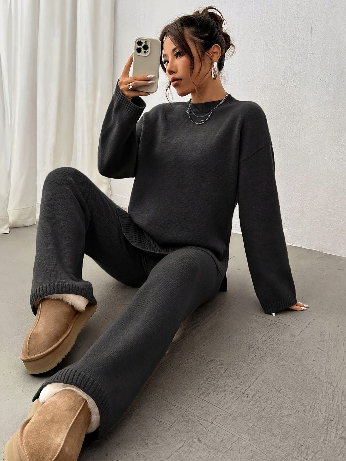 Elodie Knit Sweater & Wide-Leg Set | Women's Two-Piece Co-ord