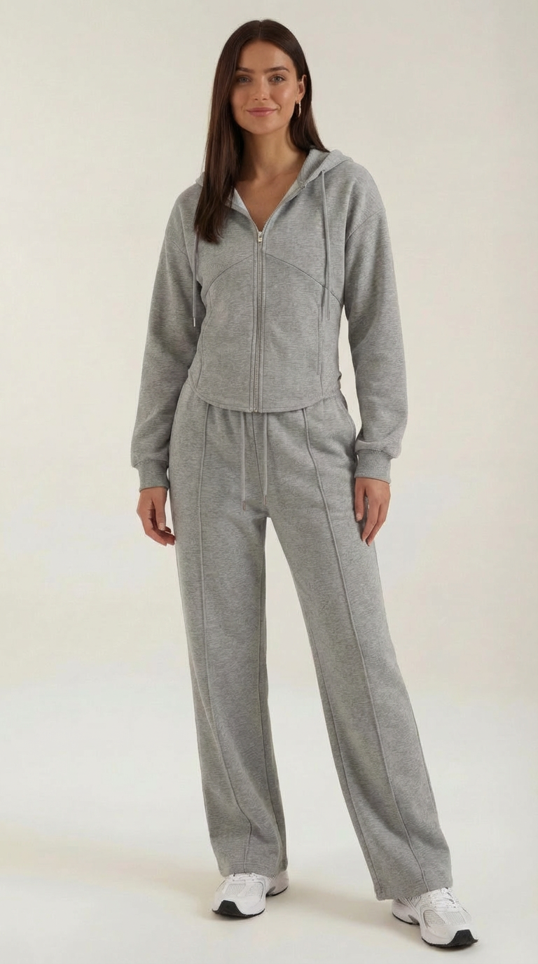 Faye Hoodie & Wide-Leg Pants Set | Women's Two-Piece
