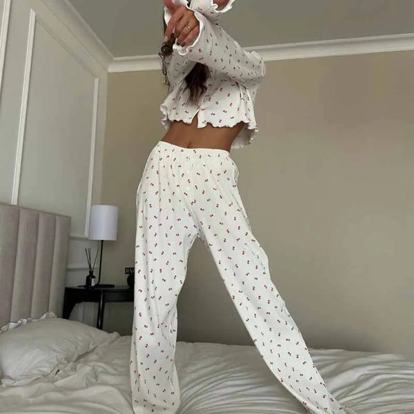 Aiza Long Sleeve Floral Pajama Set