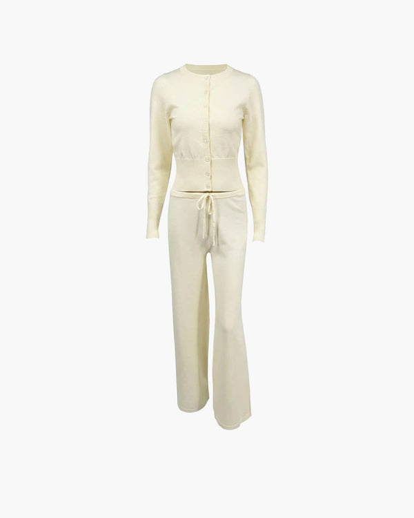 Jamilla Knit Cardigan Set | Women's Drawstring Pants Two-Piece