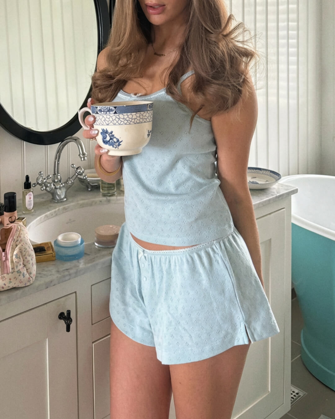 Gladys Sleeveless Crop Pyjama Set | Women's Shorts Two-Piece