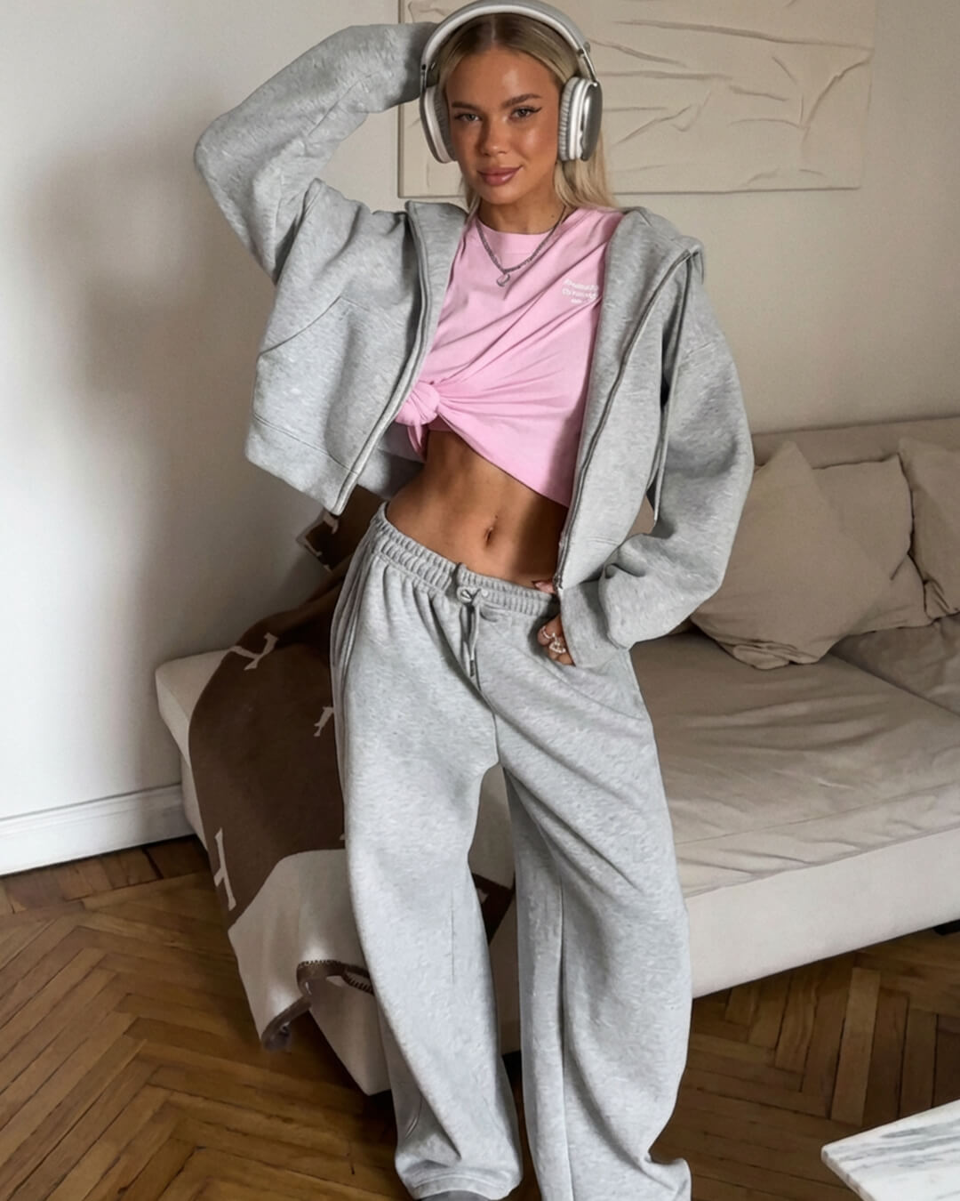Ethel Zip-Up Tracksuit Set | Women's Hooded Two-Piece