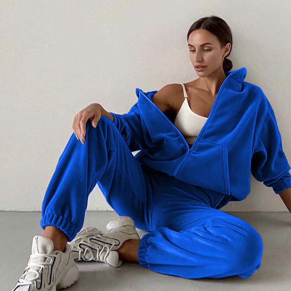 Etta Zip-Up Oversized Hoodie Set | Women's Jogger Two-Piece
