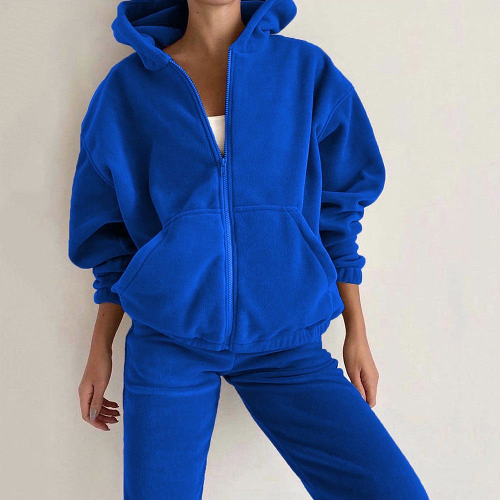 Etta Zip-Up Oversized Hoodie Set | Women's Jogger Two-Piece