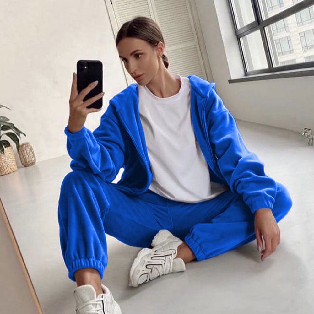 Etta Zip-Up Oversized Hoodie Set | Women's Jogger Two-Piece